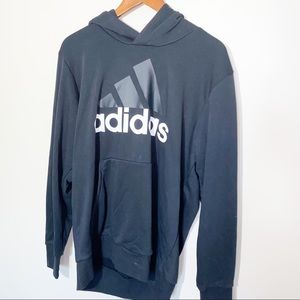 Adidas men’s  Black Hooded Sweatshirt Size Large